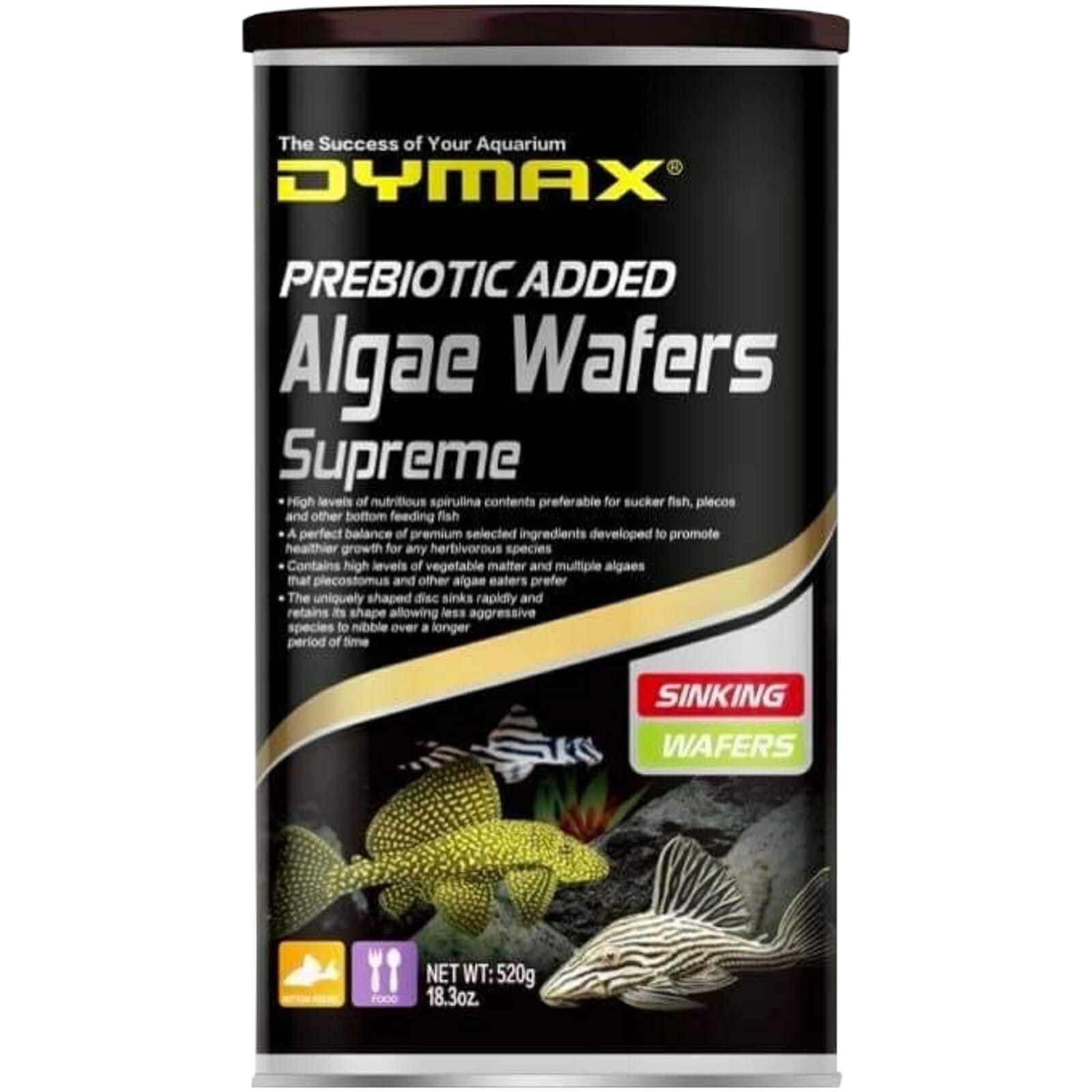 Aquarium Central Dymax Cichlid Premium 2mm Sinking Pellets 180g